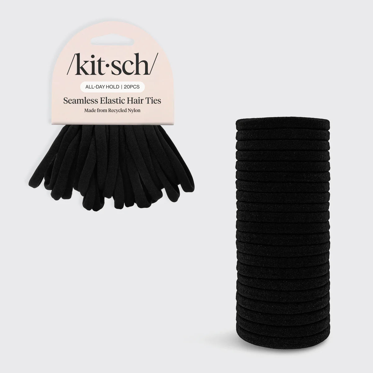 Black Eco Friendly Nylon Elastics Set of 20
