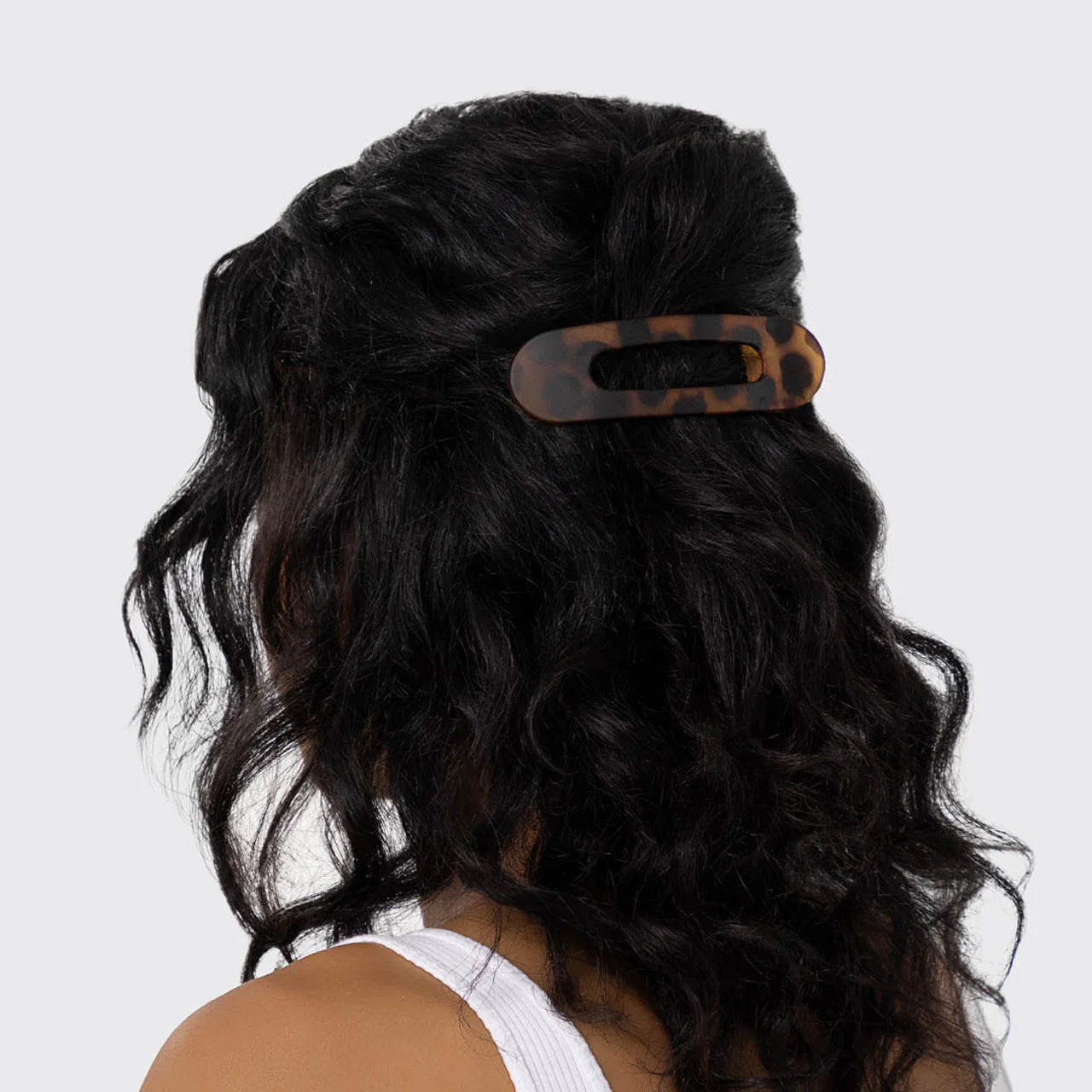 Black And Tort Flat Lay Claw Clips Set of 2