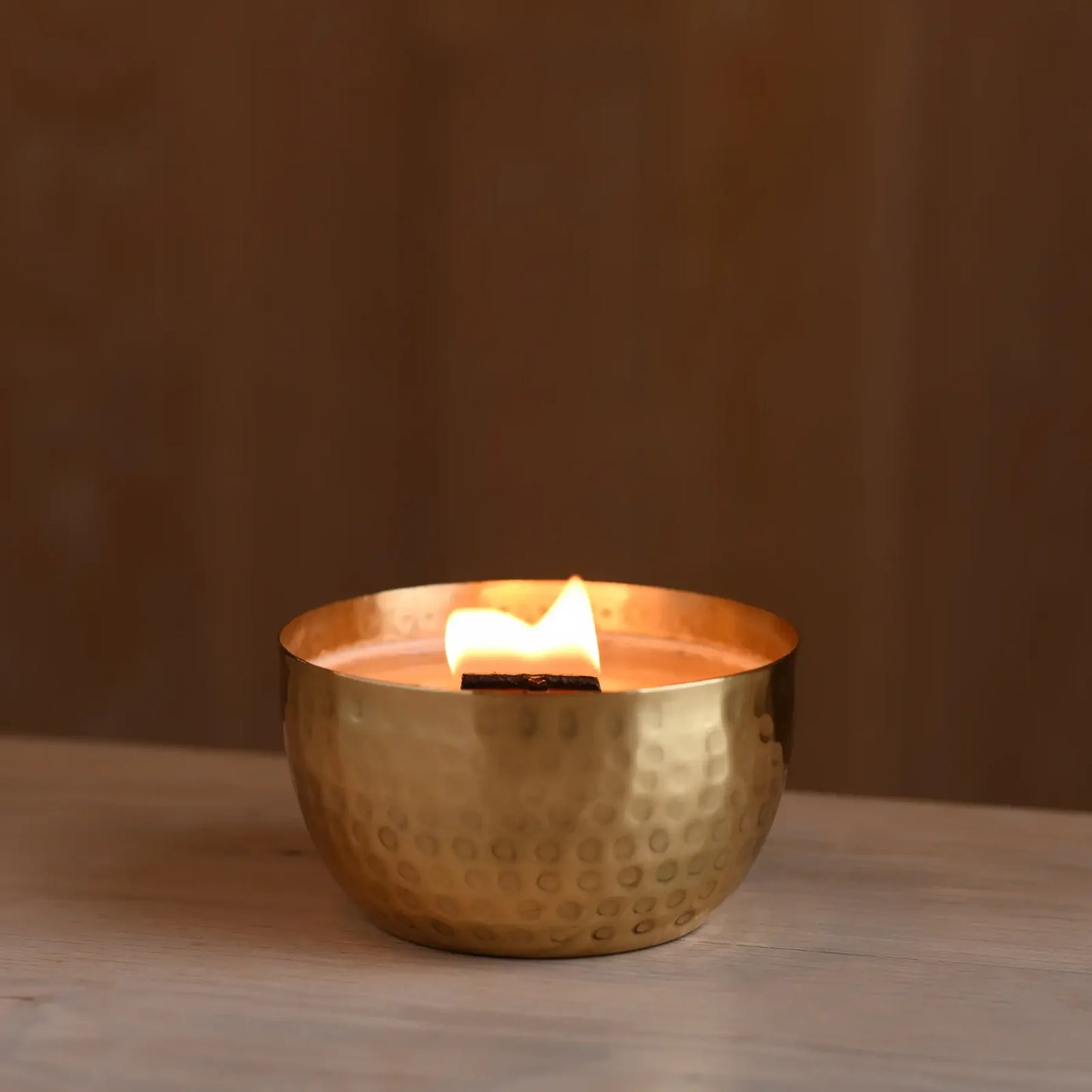 Maple Cream & Chai Brass Bowl Candle