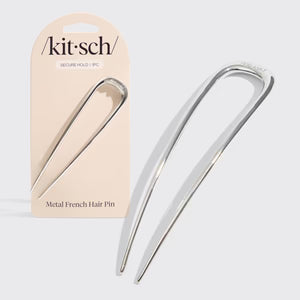 Silver Metal French Hair Pin