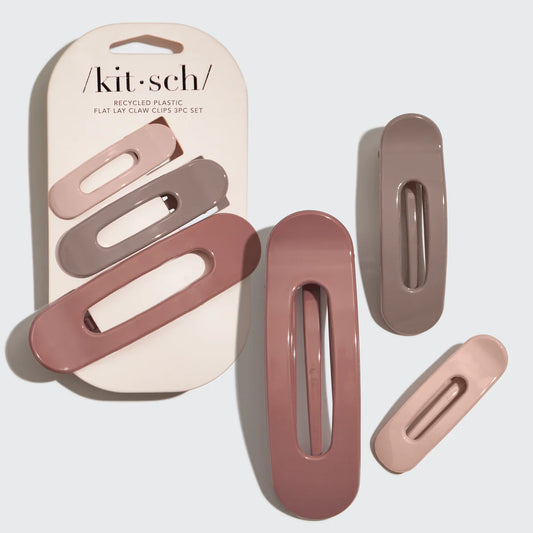 Glossy Terracotta Flat Lay Claw Clip Set of 3