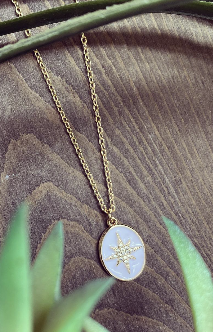 Hermes Enameled Star Necklace