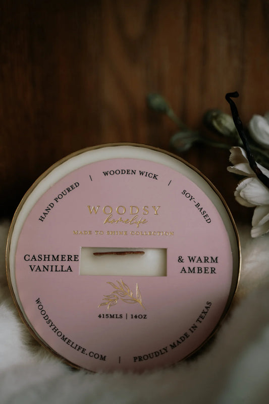 Cashmere Vanilla & Amber Brass Bowl Candle