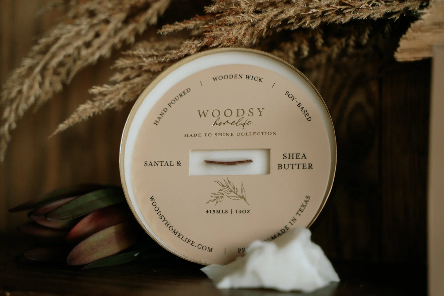 Santal & Shea Butter Brass Candle